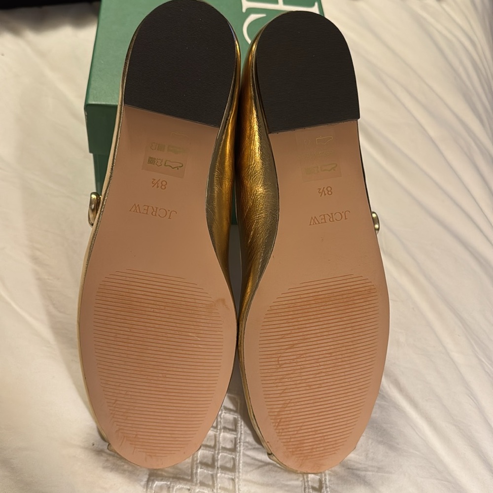 J.Crew Logan Mary Jane ballet flats shoes
crinkled metallic leather CC021 - Picture 11 of 12